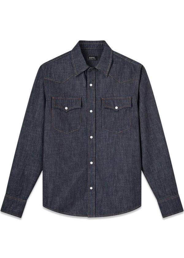 Chemise Western - Indigo-Shirts-A.P.C-Butler Loftet