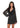 Chiffon Ruffle Mini Dress - 1000 Black Comb.-Dress-Rotate-Butler Loftet