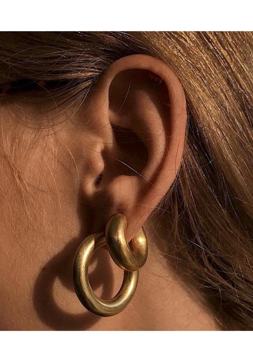 Chunky hoops - Forgyldt Sølv Accessories759_CHE001-G_FORGYLDTSØLV_OneSize2999001323073- Butler Loftet