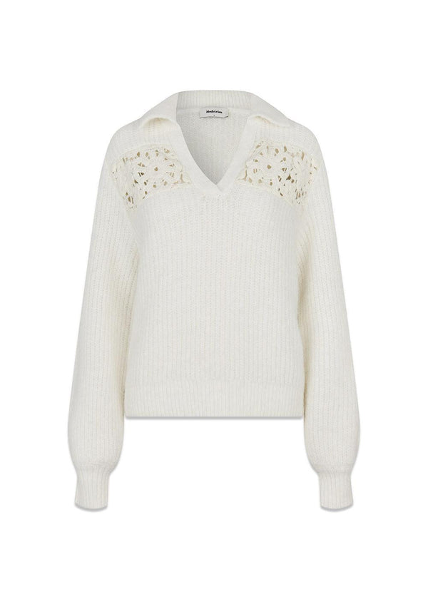Cillamd v-neck - Vanilla Cream-Knitwear-Modström-Butler Loftet