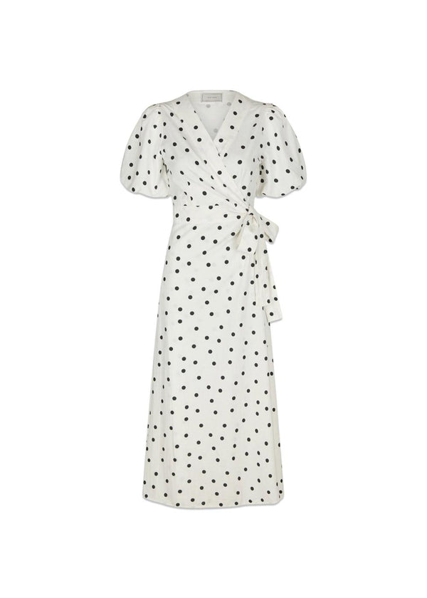 Clarine Linen Dot Dress - White-Dress-Neo Noir-Butler Loftet