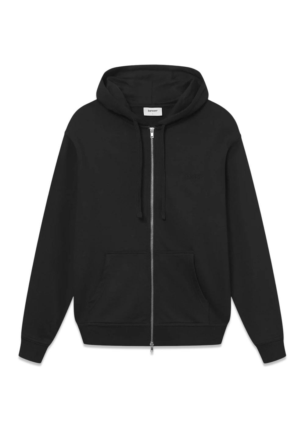 Classic Logo Zip Hoodie - Black-Hoodies-Bareen-Butler Loftet