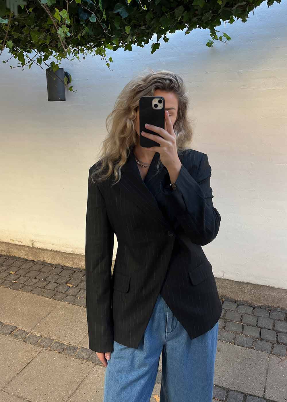 Clyde Blazer - Black Pinstripe-Blazers-Oval Square-Butler Loftet