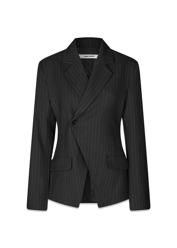 Clyde Blazer - Black Pinstripe-Blazers-Oval Square-Butler Loftet
