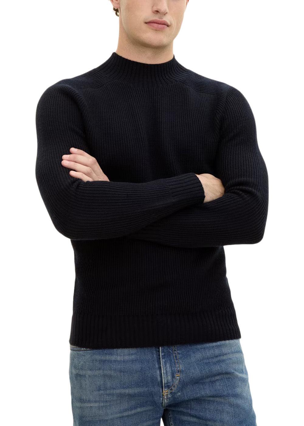 Collins Turtleneck - Navy Sea-Knitwear-Oscar Jacobson-Butler Loftet