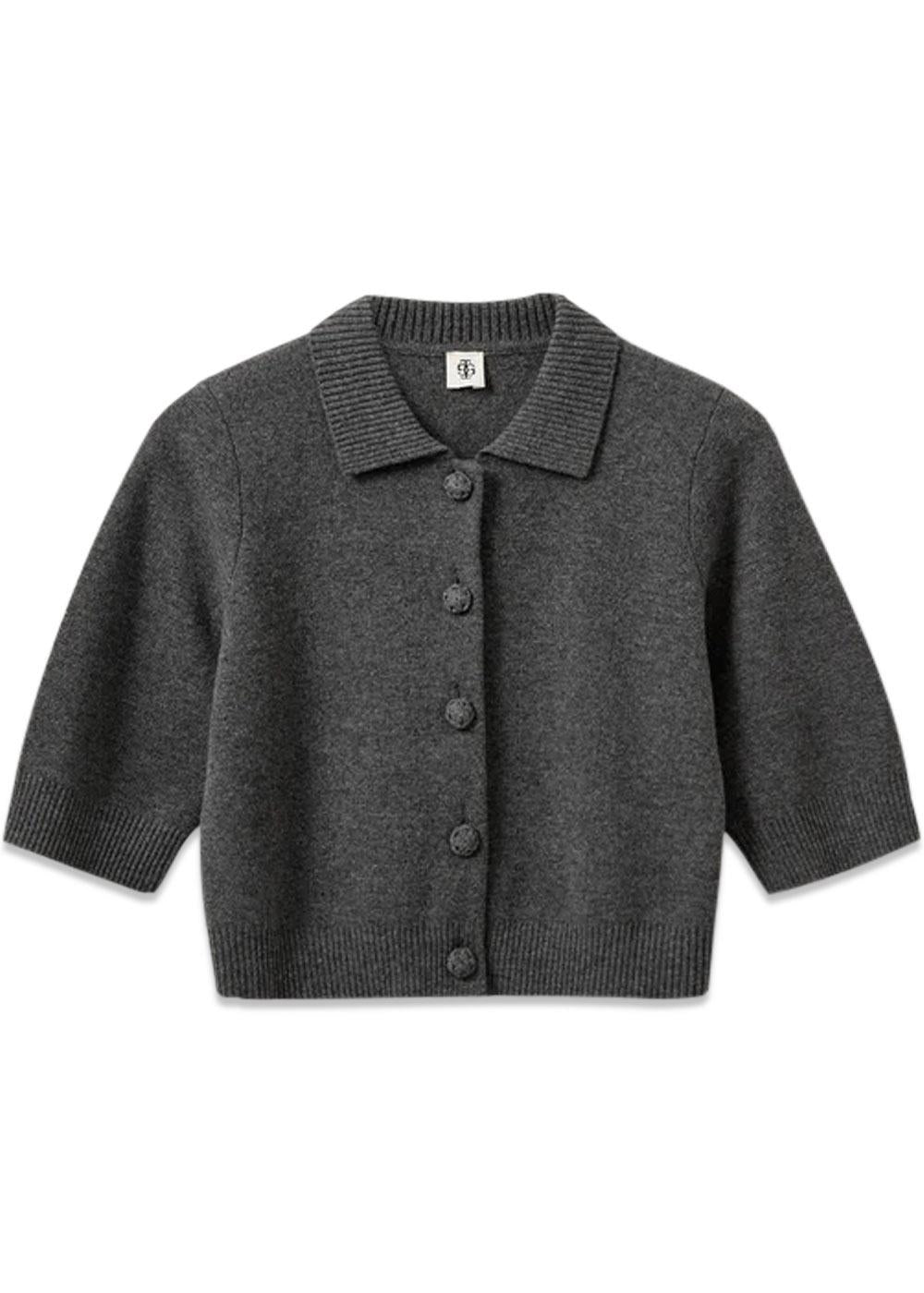 Como short Cardigan - Grey Melange-Knitwear-The Garment-Butler Loftet