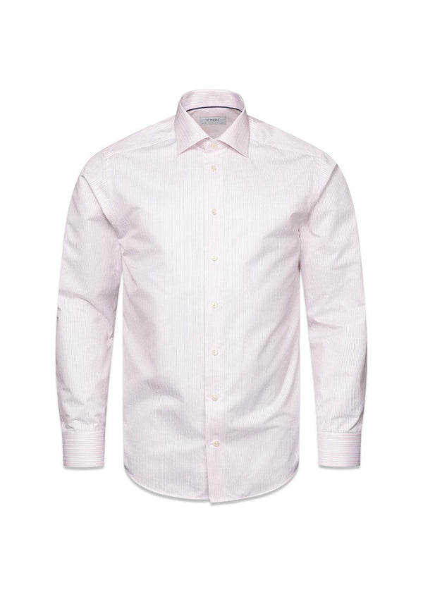 Contemporary Striped Signature Twill Shirt - Pink