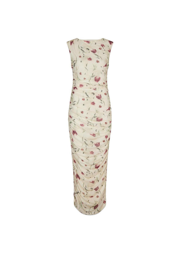 Corilina Artist Mesh Dress - Creme-Dress-Neo Noir-Butler Loftet