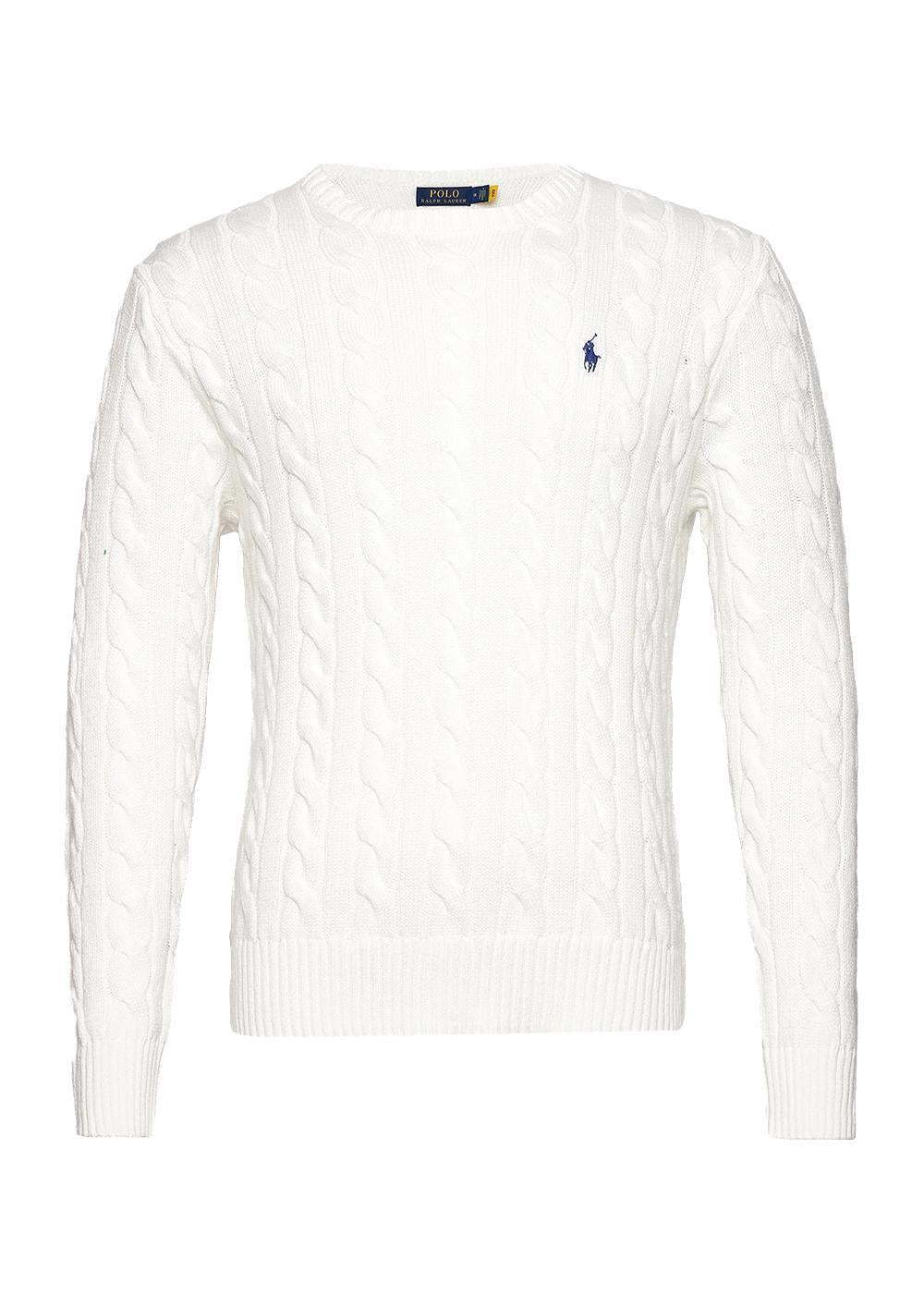 Cotton Cable Knit - White-Knitwear-Ralph Lauren-Butler Loftet