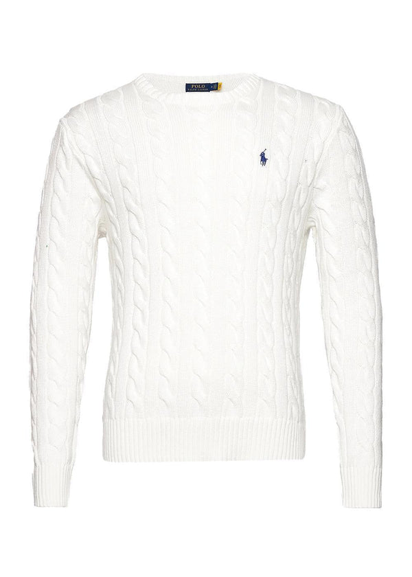 Cotton Cable Knit - White-Knitwear-Ralph Lauren-Butler Loftet