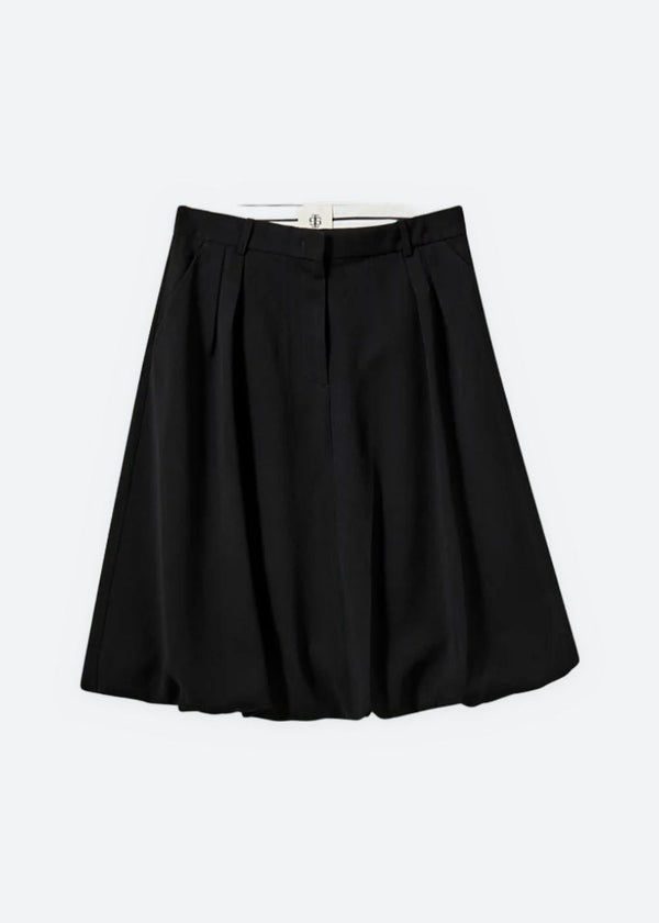 Crepe Balloon Skirt - Black