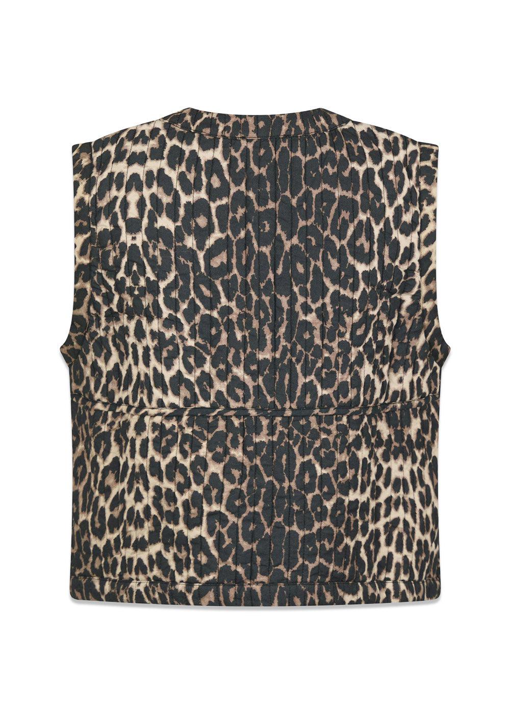 Crissa Leo Vest - Leopard-Outerwear-Neo Noir-Butler Loftet