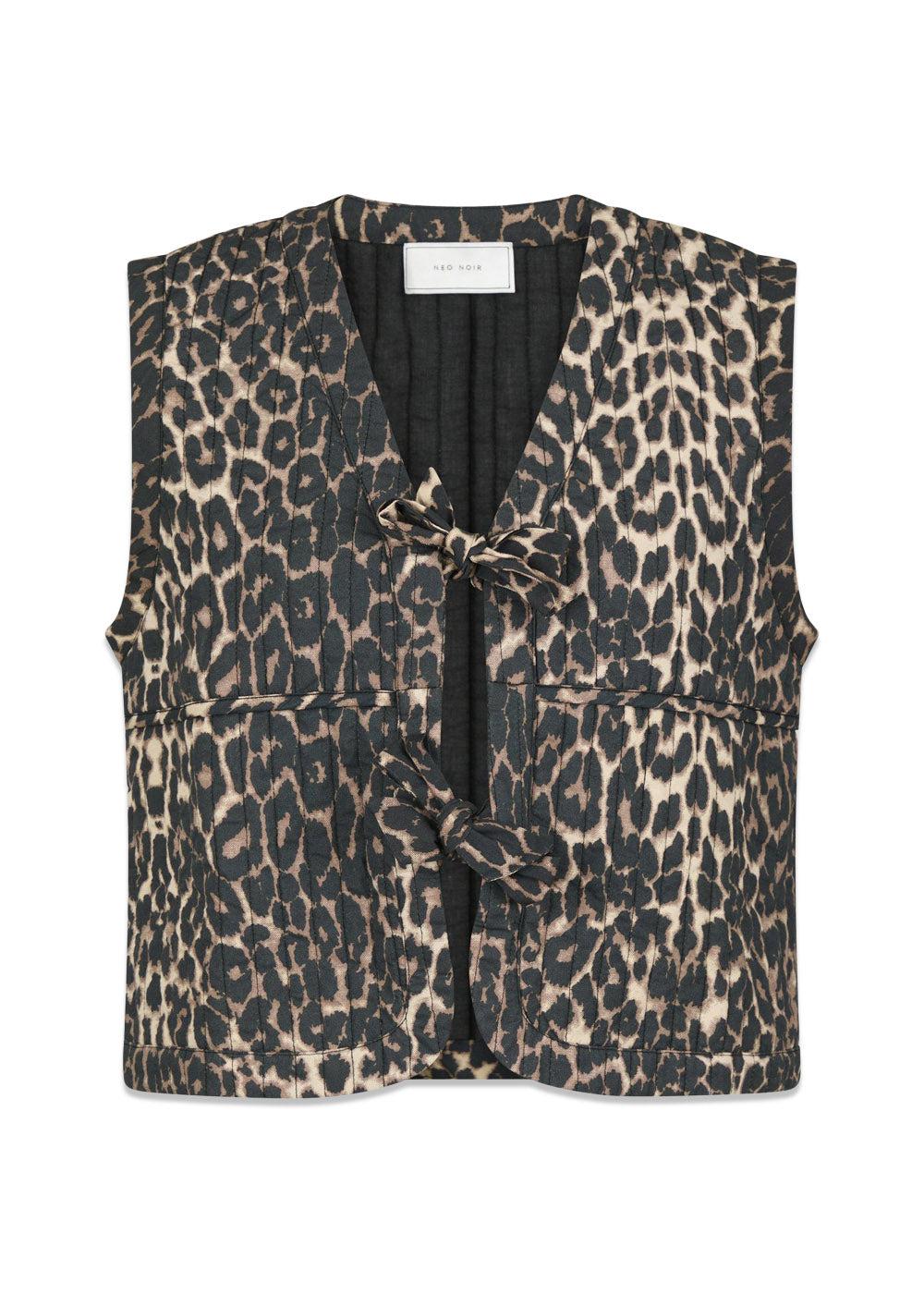 Crissa Leo Vest - Leopard-Outerwear-Neo Noir-Butler Loftet