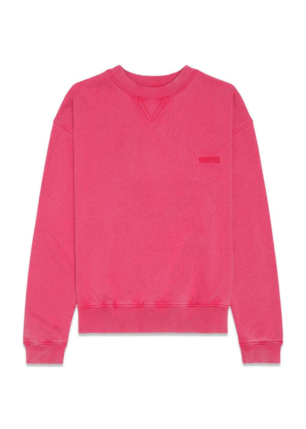 Cupe Washed Crew - Dark Pink-Sweatshirts-Woodbird-Butler Loftet