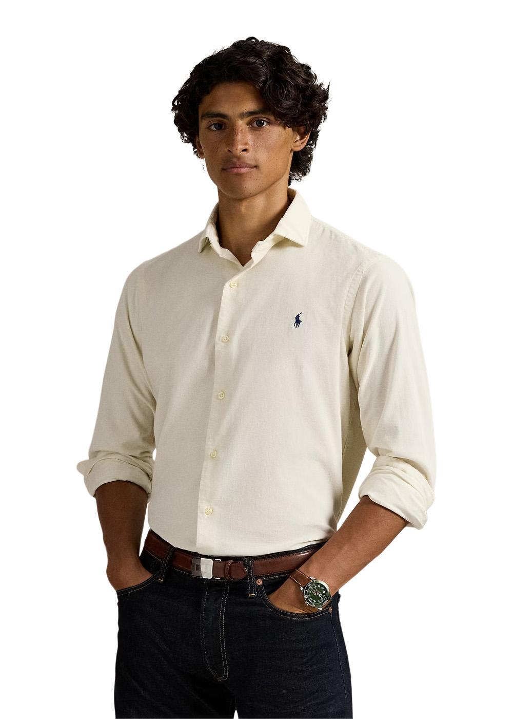 Custom Fit Corduroy Shirt - Cream-Shirts-Ralph Lauren-Butler Loftet