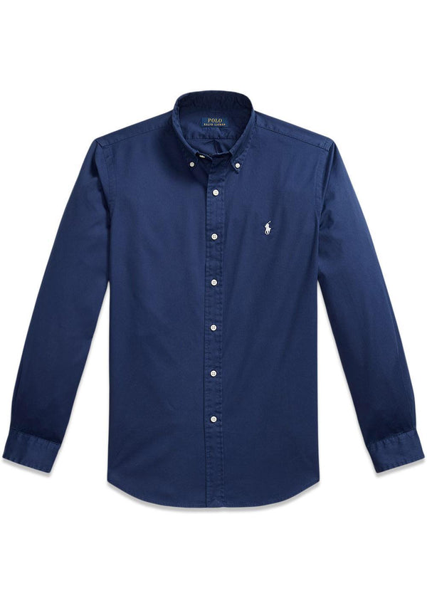 Custom Fit Featherweight Twill Shirt - Navy-Shirts-Ralph Lauren-Butler Loftet