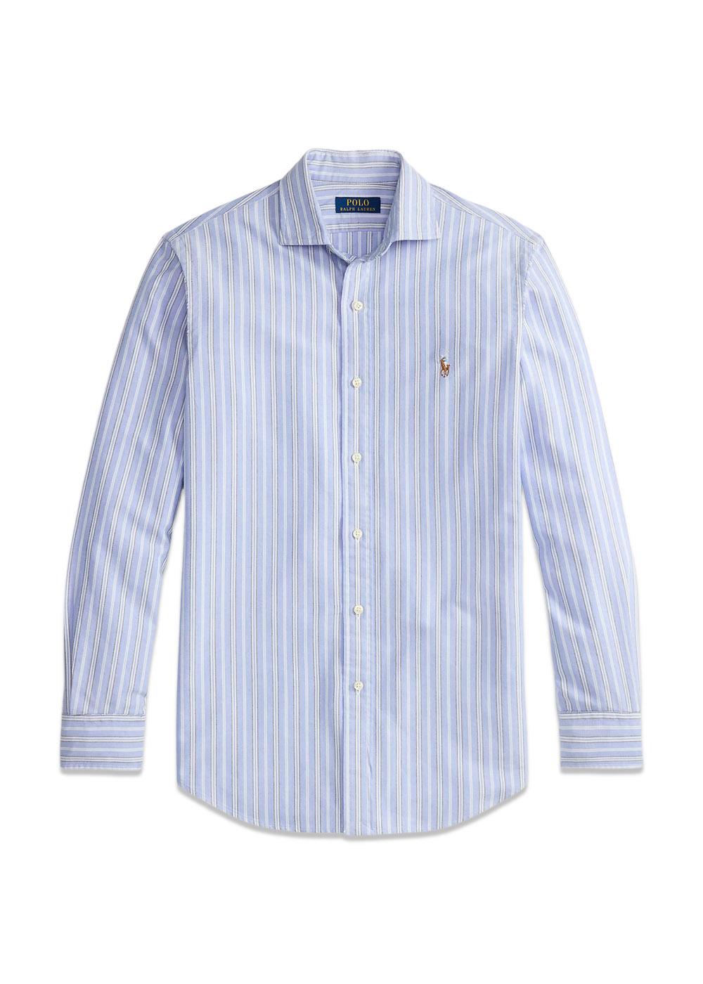 Custom Fit Striped Oxford Shirt - Blue Multi-Shirts-Ralph Lauren-Butler Loftet