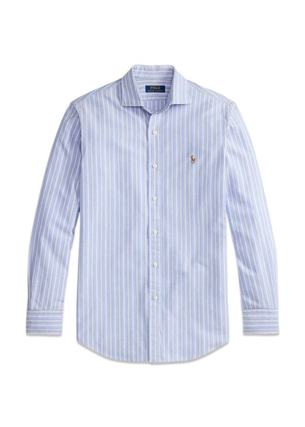Custom Fit Striped Oxford Shirt - Blue Multi-Shirts-Ralph Lauren-Butler Loftet
