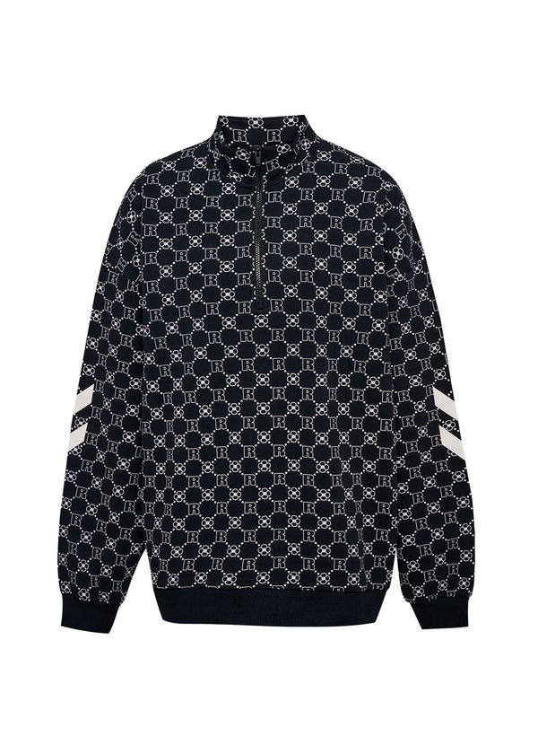 DBU-ROTATE OVERSIZED HALFZIP - Black-Sweatshirts-Rotate-Butler Loftet