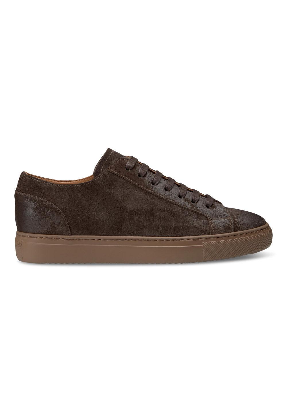 Dark Brown Suede Sneaker - Brown Suede