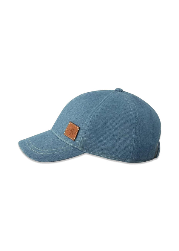 Denim Baseball Cap - Denim Blue-Headwear-Mulberry-Butler Loftet