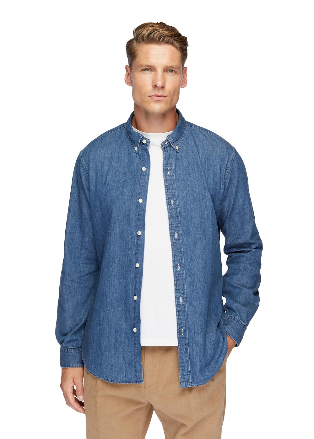 Denim Slim Fit Shirt - Denim-Shirts-Ralph Lauren-Butler Loftet