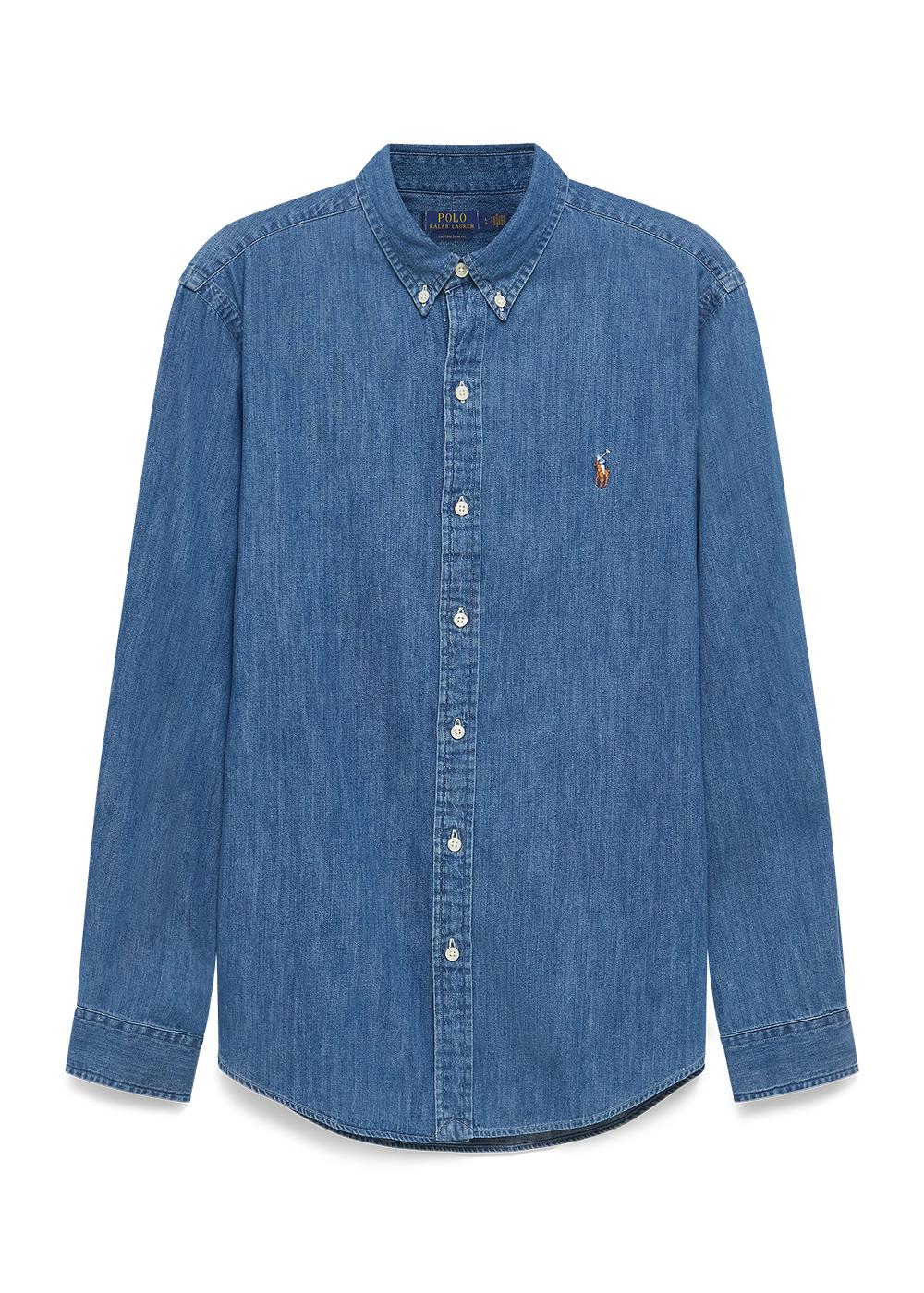 Denim Slim Fit Shirt - Denim-Shirts-Ralph Lauren-Butler Loftet
