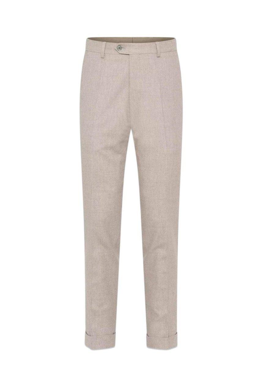 Oscar Jacobsons Denz Turn Up - Sand Beige. Køb bukser her.