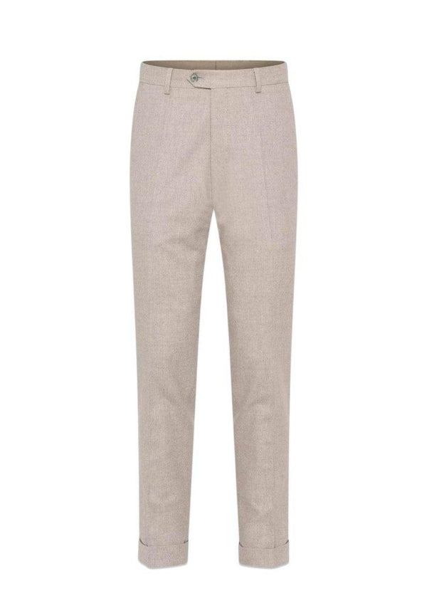 Oscar Jacobsons Denz Turn Up - Sand Beige. Køb bukser her.