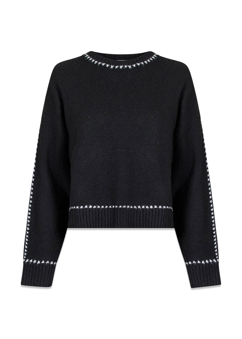 Detri Knit Blouse - Black