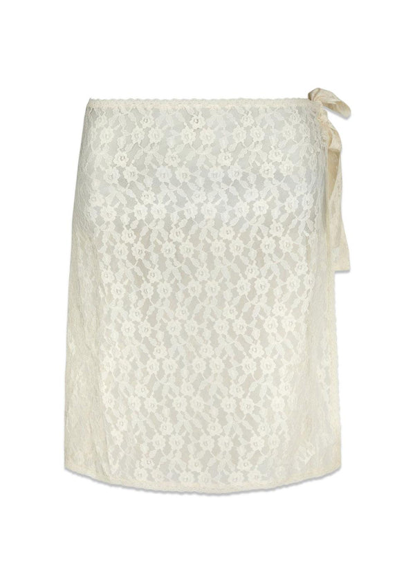 Diffana Wrap Skirt - Creme-Skirts-Neo Noir-Butler Loftet