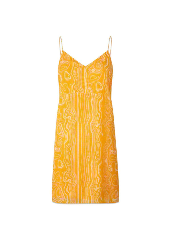 Modströms DonteMD print strap dress - Peachy Swirl. Køb kjoler her.