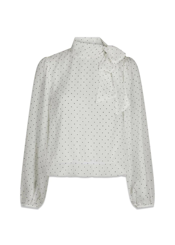 Dorellie Dot Blouse - Off White-Blouses-Neo Noir-Butler Loftet