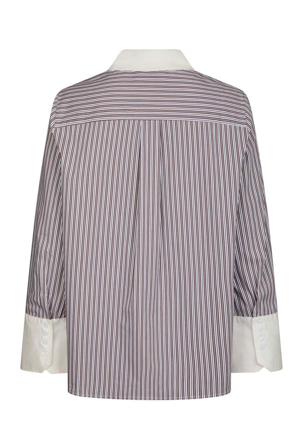 Dranila Stripe Shirt - Brown-Blouses-Neo Noir-Butler Loftet