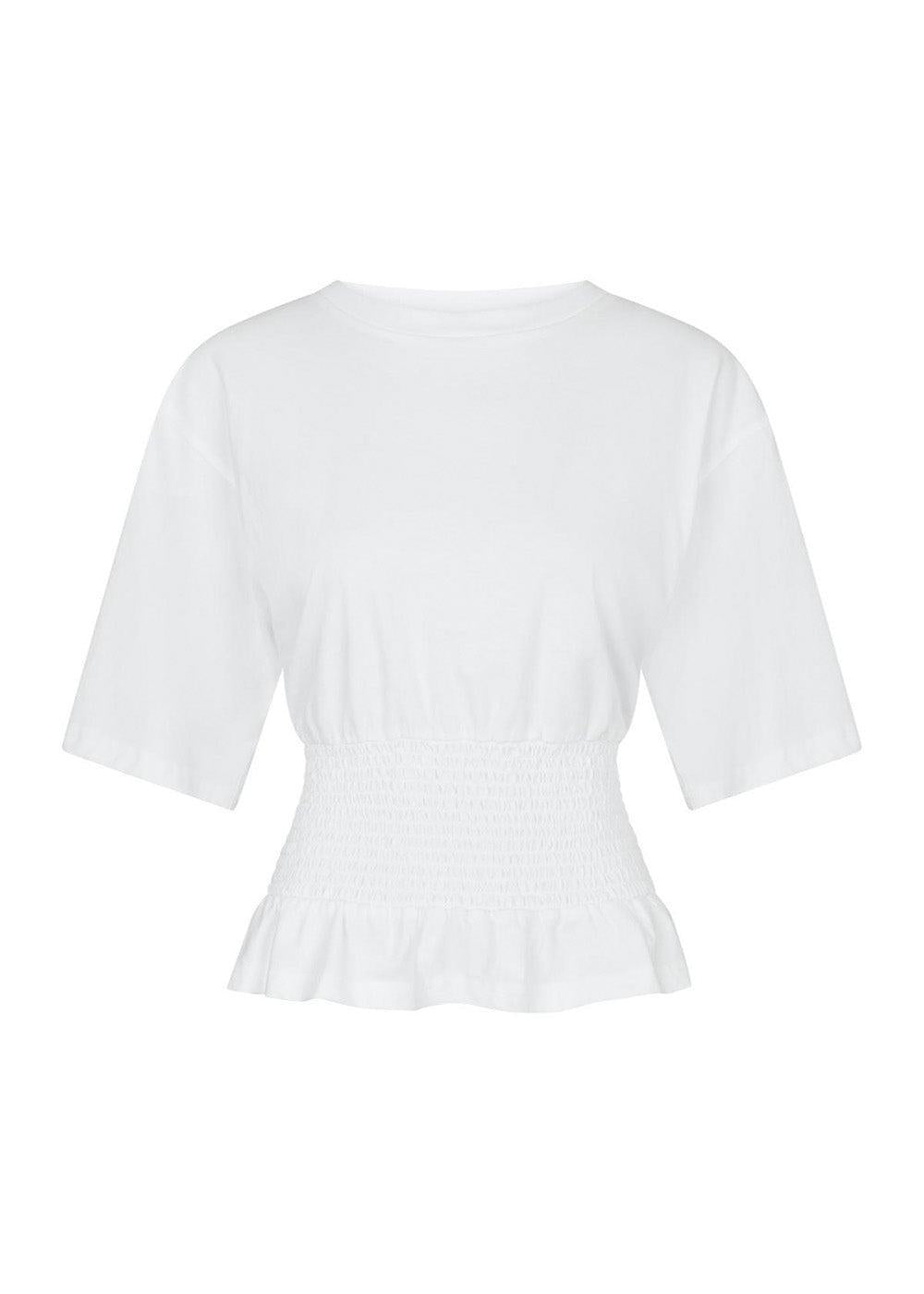 Dray Boxy Smock Tee - White-T-shirts-Neo Noir-Butler Loftet