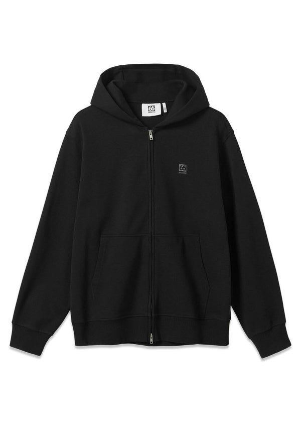 Dyngja Zipped Hoodie - Black-Hoodies-66 North-Butler Loftet