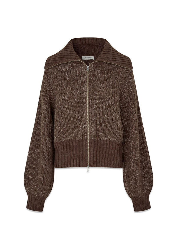 Dyvekemd cardigan - Seal Brown-Knitwear-Modström-Butler Loftet