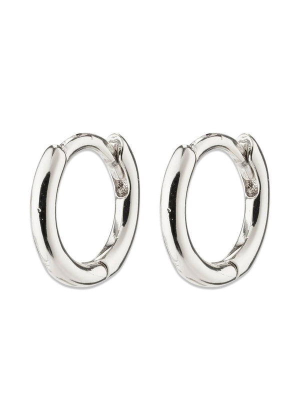 EANNA huggie hoops silver-plated - Silver Plated-Jewellery-Pilgrim-Butler Loftet