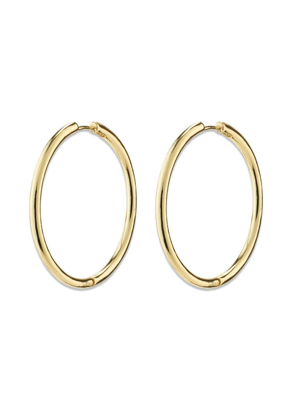 EANNA maxi hoops gold-plated - Gold Plated-Jewellery-Pilgrim-Butler Loftet