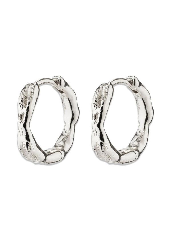 EDDY organic shaped small hoops silver-plated - Silver Plated-Jewellery-Pilgrim-Butler Loftet