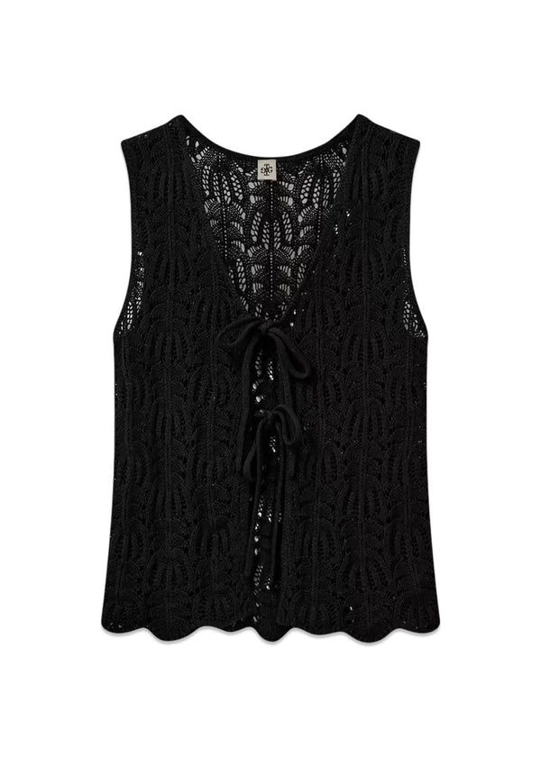 Egypt Crochet Vest - Black