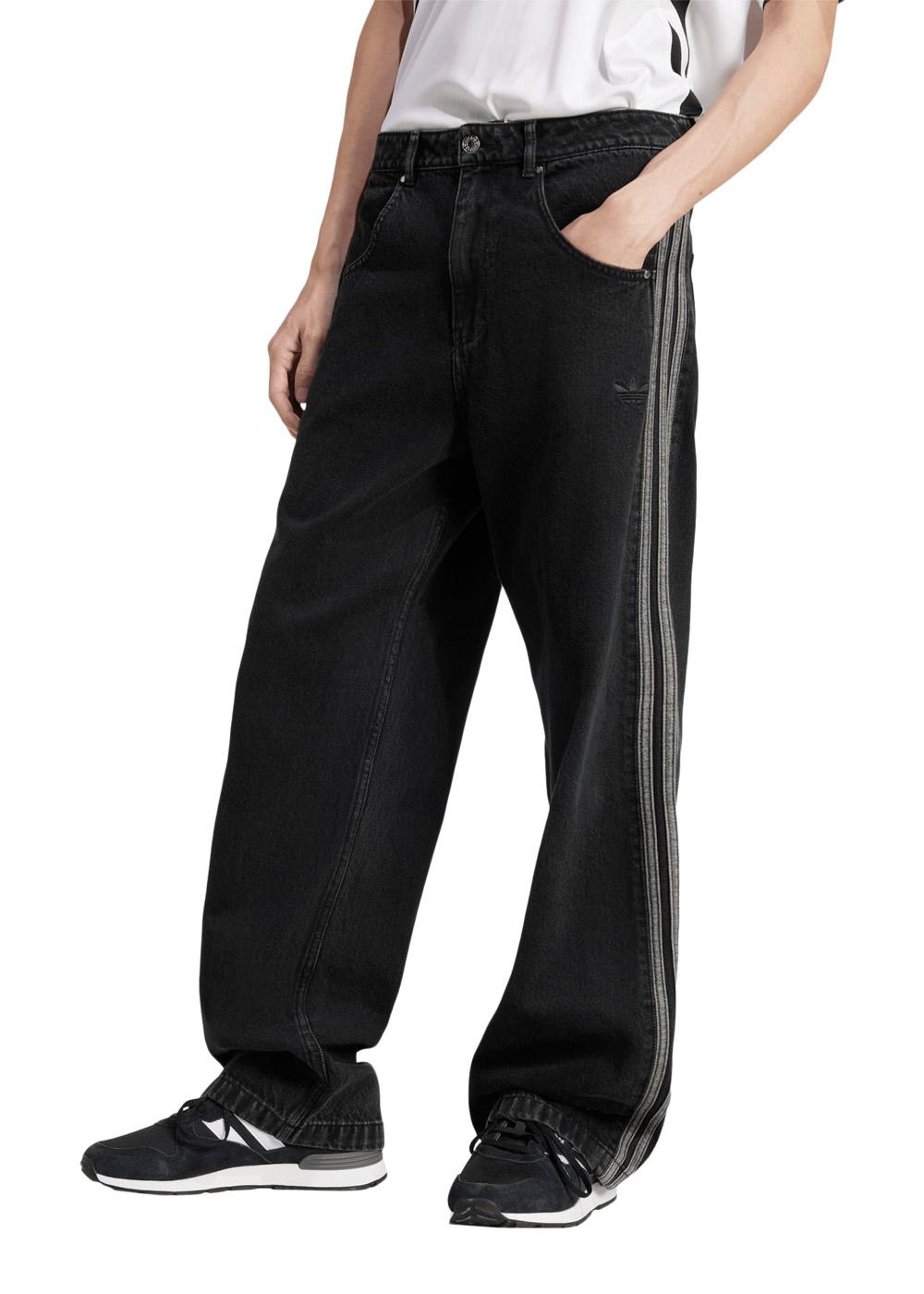 FIREBIRD PANTS - True Black Denim-Pants-Adidas Originals-Butler Loftet