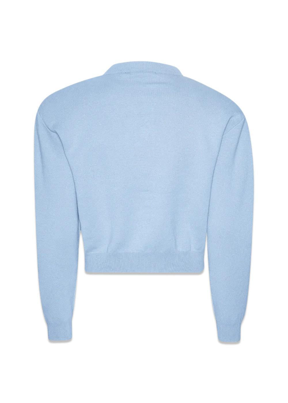 FIRM KNIT CARDIGAN - Hydrangea (Blue)-Knitwear-Rotate-Butler Loftet