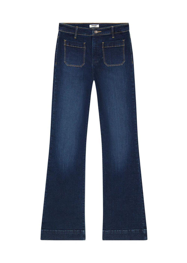 FLARE DARK WASH - Dark Wash-Jeans-Wrangler-Butler Loftet