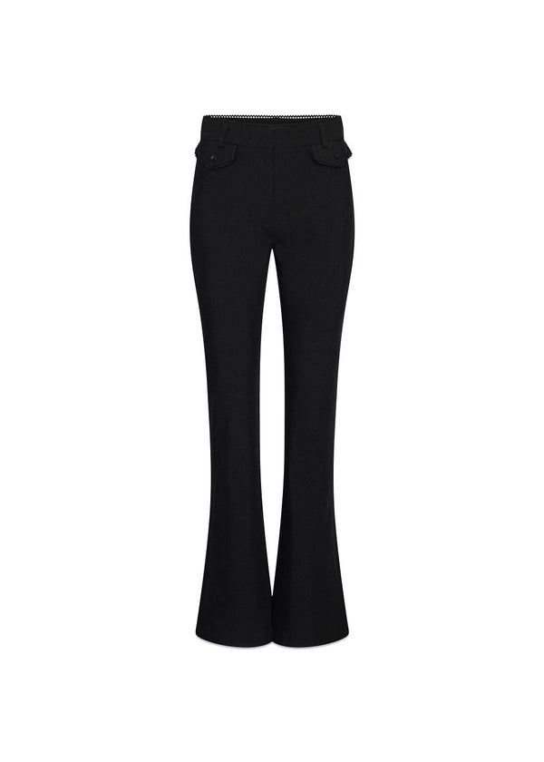 FLARED PANTS - Black-Pants-Rotate-Butler Loftet