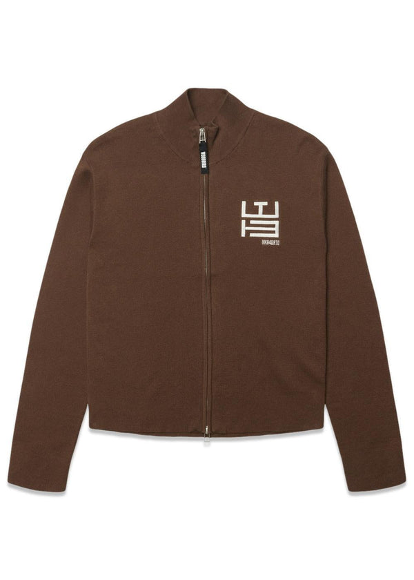 Fang Full Zip Cardigan - Brown-Knitwear-Woodbird-Butler Loftet