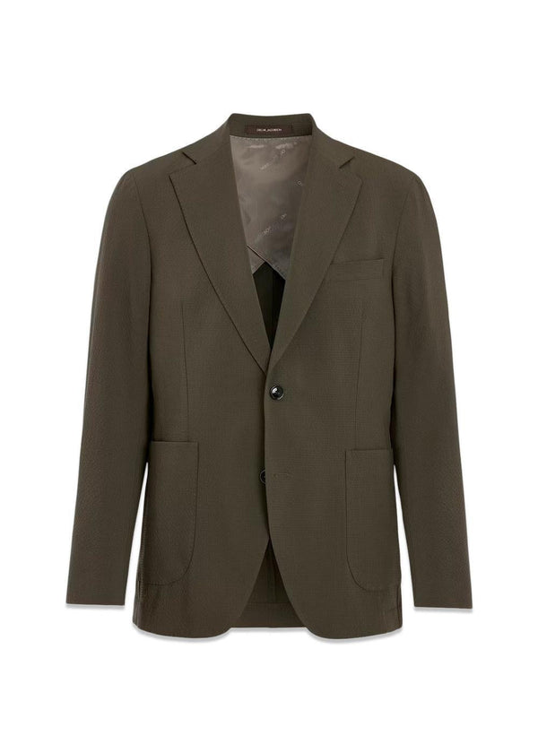 Ferry Patch Soft Blazer - Army Green-Blazers-Oscar Jacobson-Butler Loftet