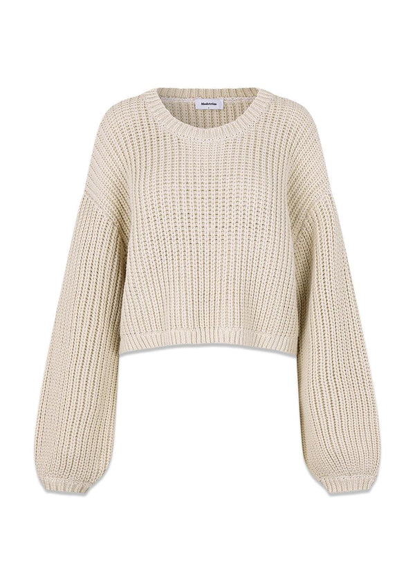 Modströms FlakaMD o-neck - Summer Sand. Køb strik her.