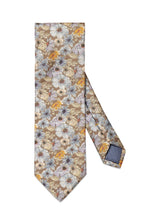 Floral Silk Tie - Brown
