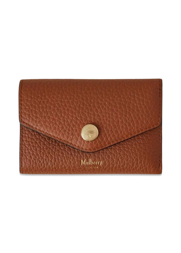 Folded Multi-Card Wallet Heavy Grain - Chestnut-Wallet/Purse-Mulberry-Butler Loftet